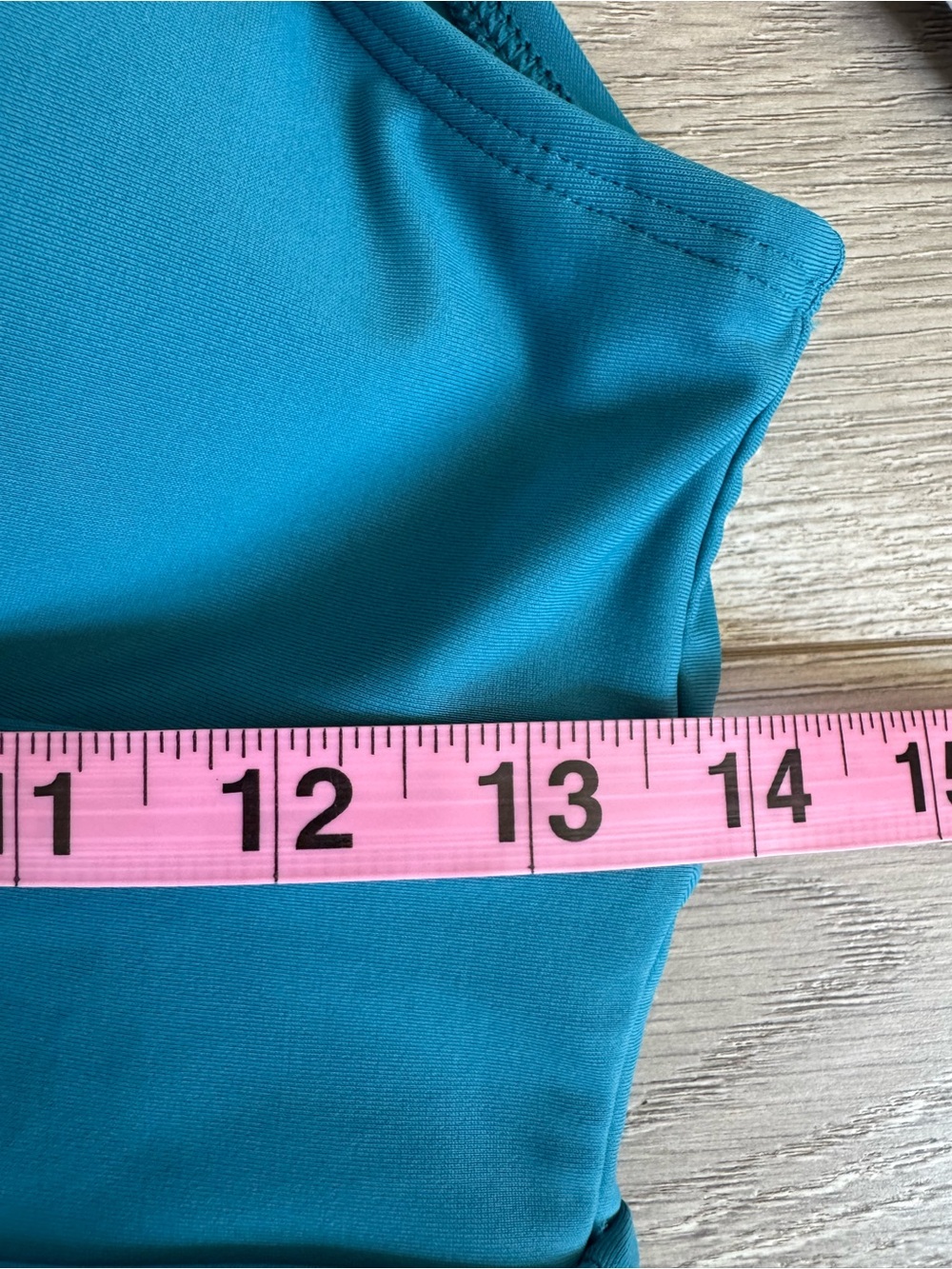 Quince Italian Plunge One Piece Swimsuit Lagoon Teal Blue Size Medium - Picture 7 of 9